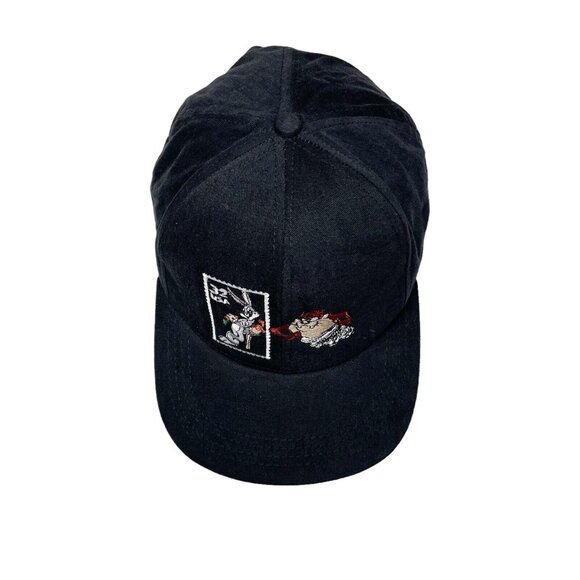 Vintage Looney Tunes Hat SnapBack Stamp Collection Bugs Bunny Taz Cap 90s - Picture 2 of 9